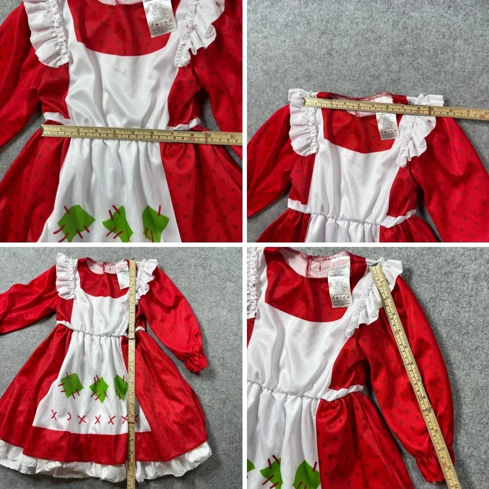 Inspirit Designs Strawberry Shortcake Toddler Costume Dress 3T 4T Red Polka Dot